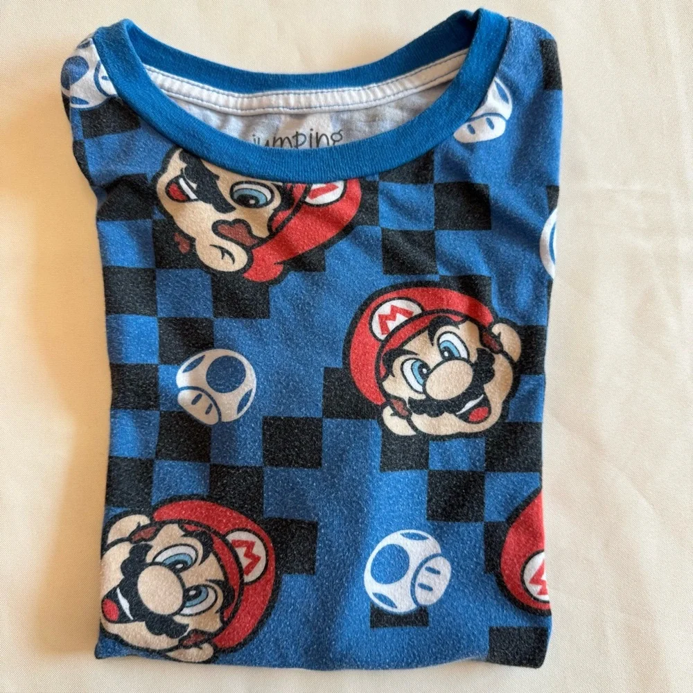 Super Mario Kids T-Shirt Size 8 – Jumping Graphic Tee, Nintendo Gamer - Picture 3 of 4